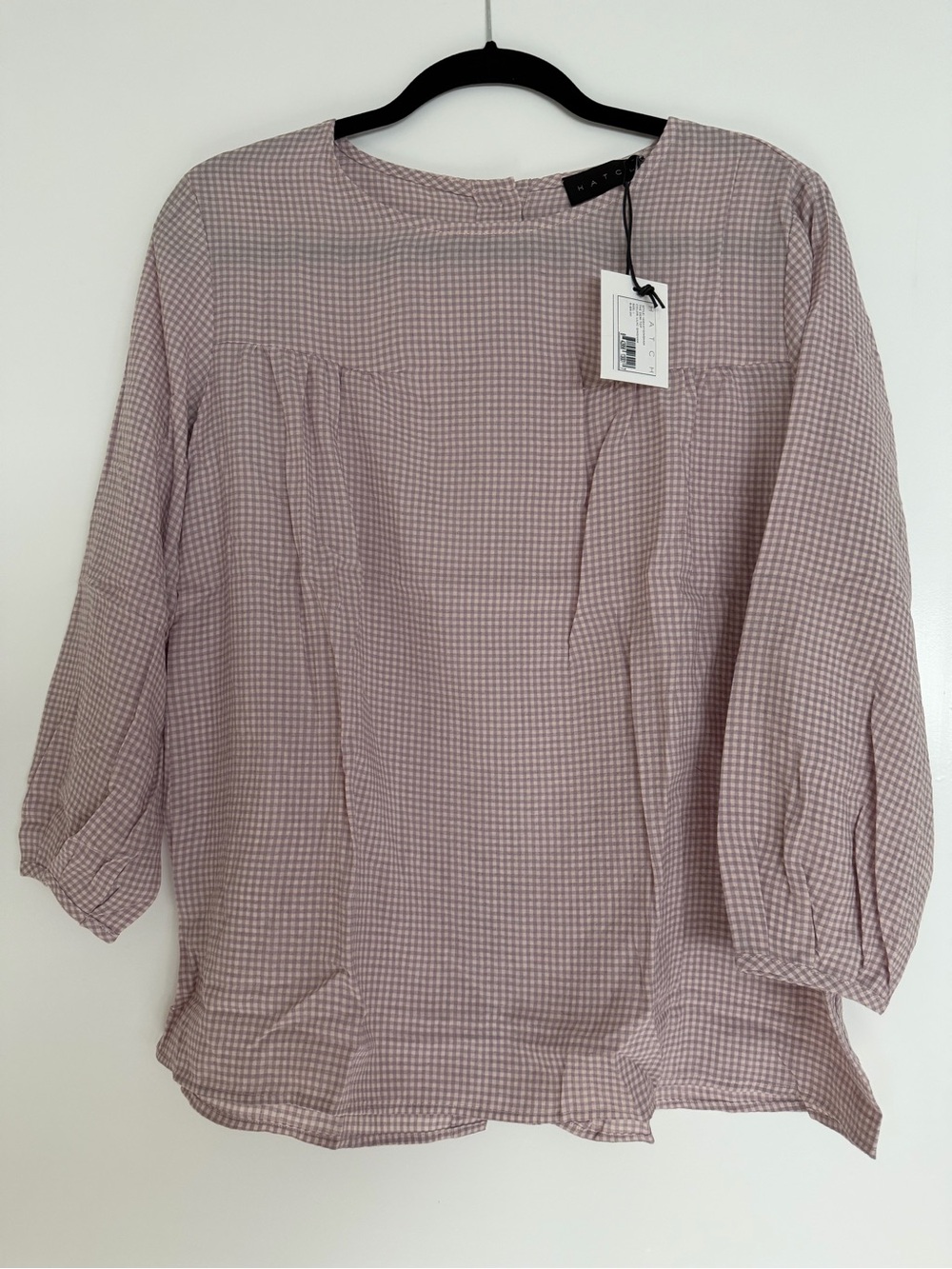 Hatch the Demi lilac Gingham Top
